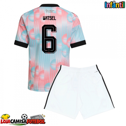 Camisa de Futebol Bélgica Axel Witsel #6 Equipamento Secundário Infantil Mundo 2026 Manga Curta (+ Calças curtas)
